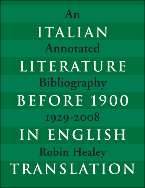 Cover image for book Italian Literature before 1900 in English Translation