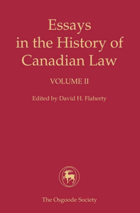 Cover image for book Essays in the History of Canadian Law