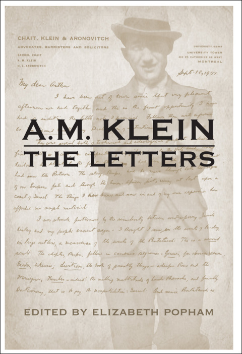 Cover image for book A.M. Klein The Letters