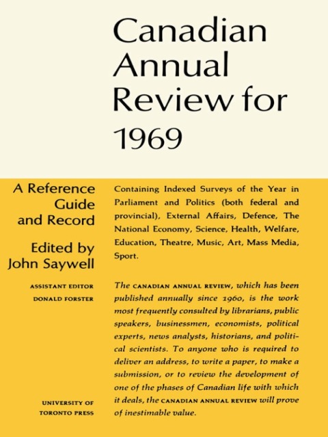 Cover image for book Canadian Annual Review of Politics and Public Affairs 1969