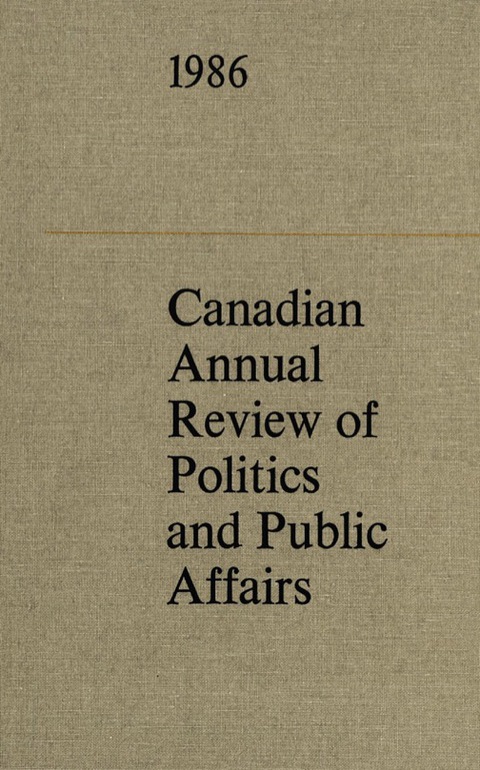 Cover image for book Canadian Annual Review of Politics and Public Affairs 1986