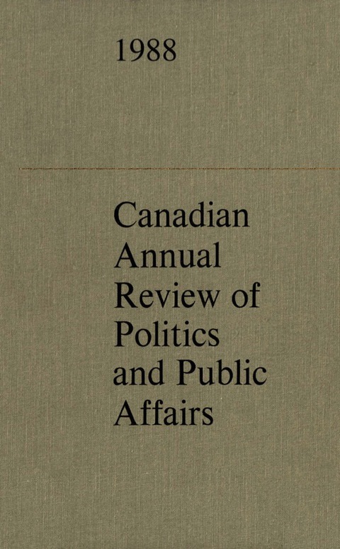 Cover image for book Canadian Annual Review of  Politics and Public Affairs
