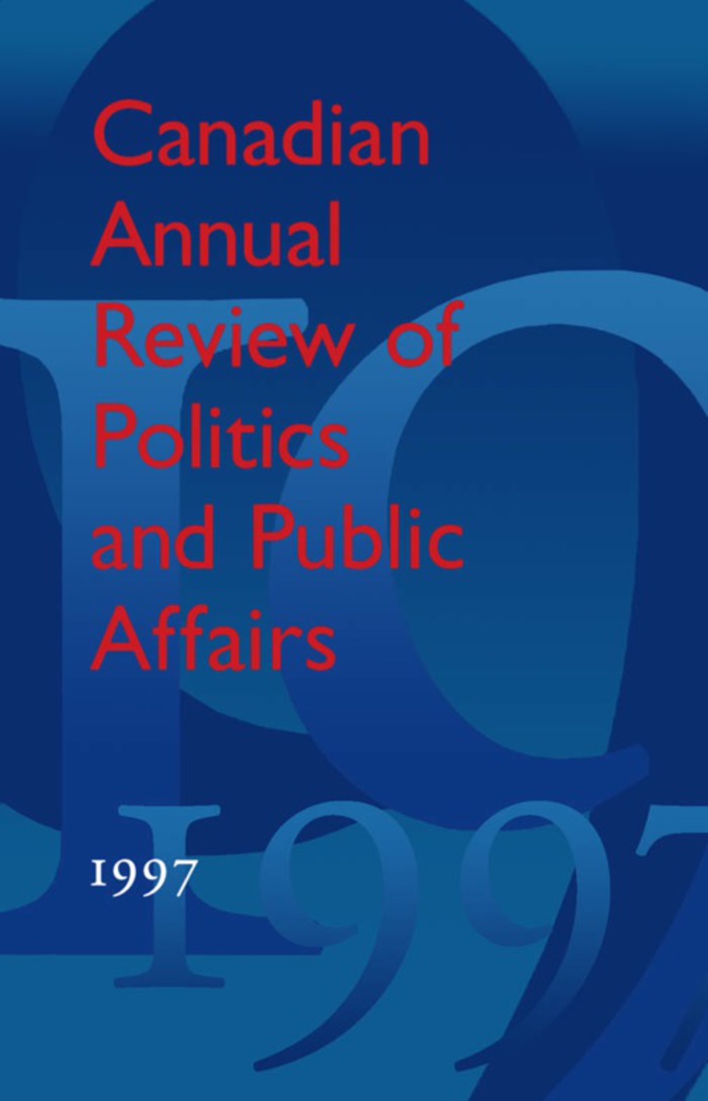 Page Fidelity Canadian Annual Review of Politics and Public Affairs; $129.60