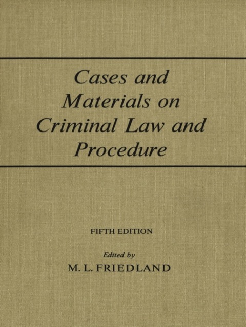 Cover image for book Cases and Materials on Criminal Law And