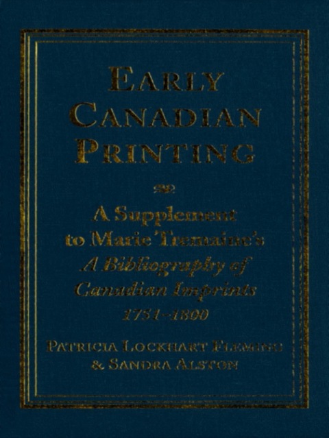 Cover image for book Early Canadian Printing