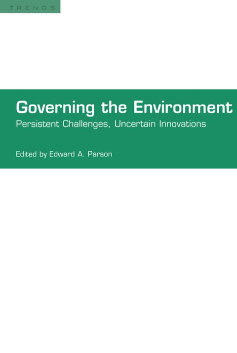 Cover image for book Governing the Environment