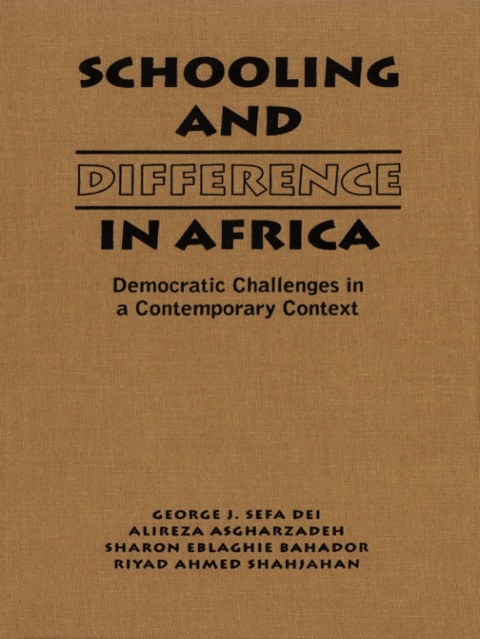 Cover image for book Schooling and Difference in Africa