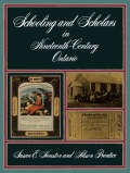 Schooling and Scholars in Nineteenth-Century Ontario - Susan Houston