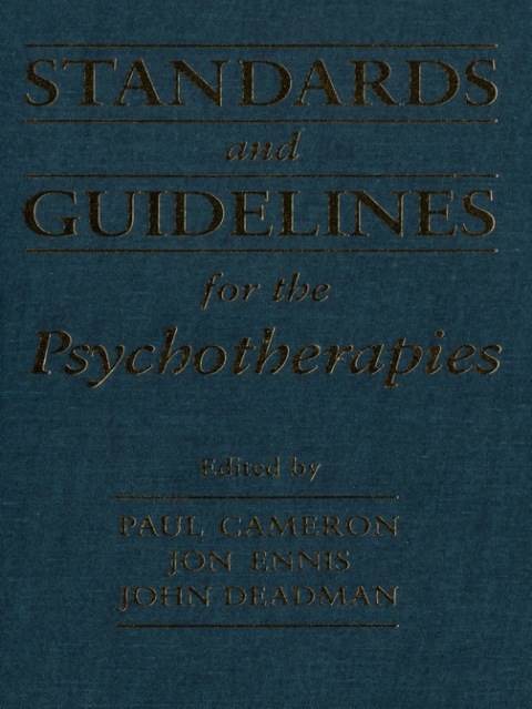 Cover image for book Standards and Guidelines for the Psychotherapies