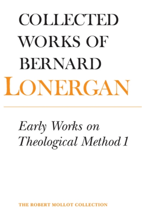 Cover image for book Early Works on Theological Method 1