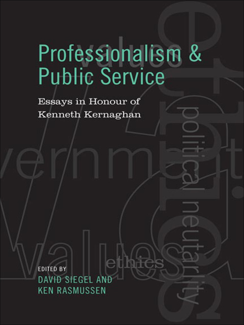 Cover image for book Professionalism and Public Service