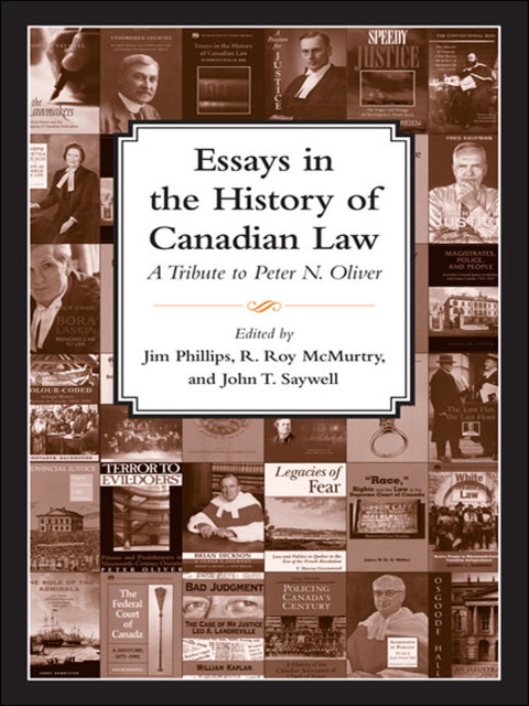 Cover image for book Essays in the History of Canadian Law