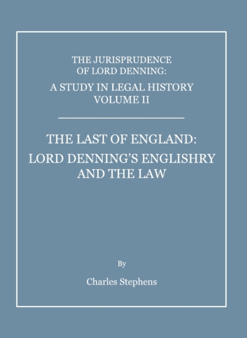 Cover image for book A Study in Legal History Volume II; The Last of England