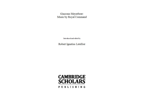 Cover image for book Giacomo Meyerbeer