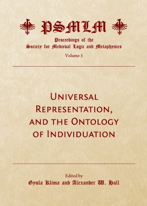 Cover image for book Universal Representation, and the Ontology of Individuation (Volume 5