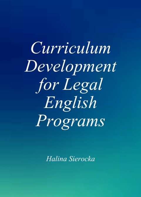 Cover image for book Curriculum Development for Legal English Programs