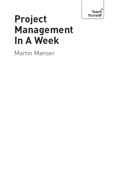 Cover image for book Project Management In A Week