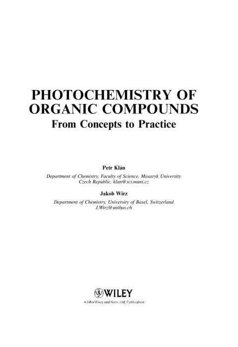 Cover image for book Photochemistry of Organic Compounds