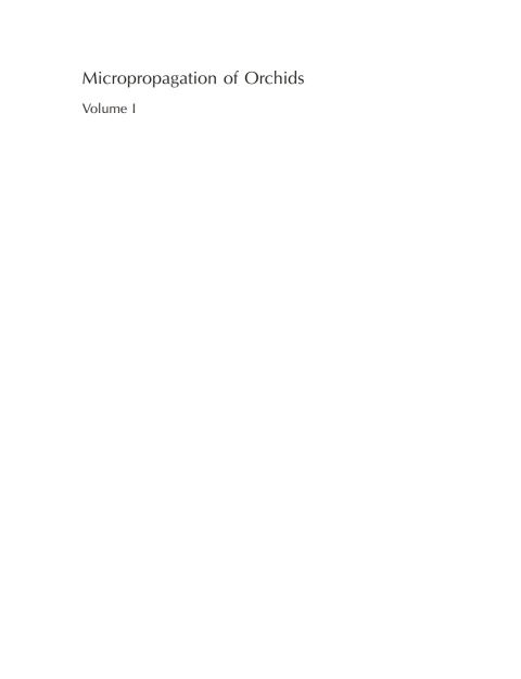 Cover image for book Micropropagation of Orchids