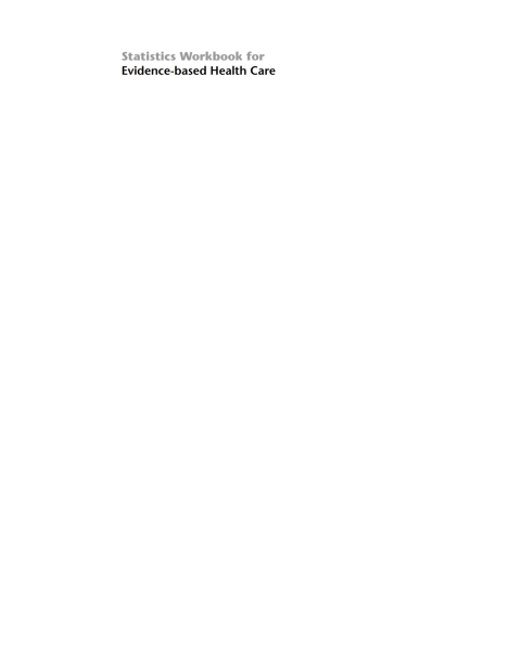 Cover image for book Statistics Workbook for Evidence-based Health Care