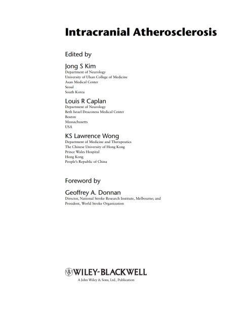 Intracranial Atherosclerosis 