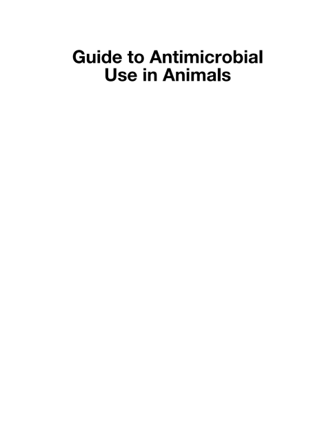 Cover image for book Guide to Antimicrobial Use in Animals