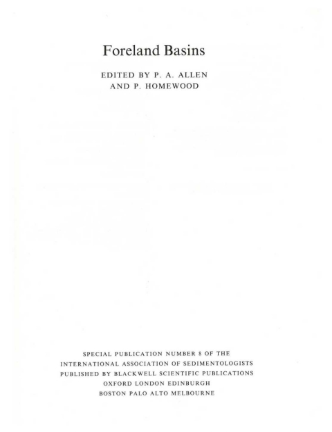 Cover image for book Foreland Basins