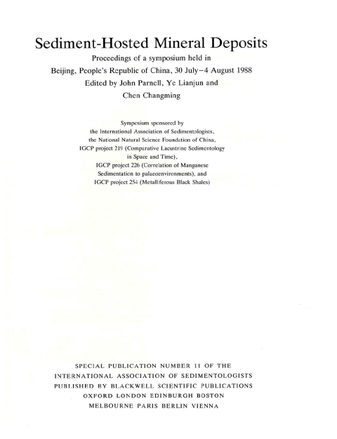 Cover image for book Sediment-Hosted Mineral Deposits