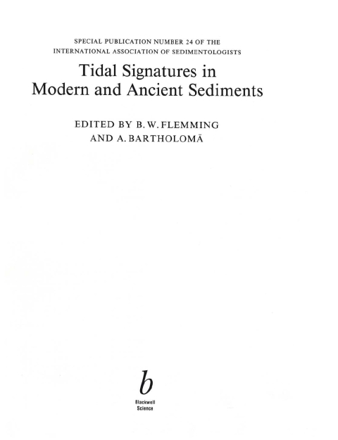 Cover image for book Tidal Signatures in Modern and Ancient Sediments