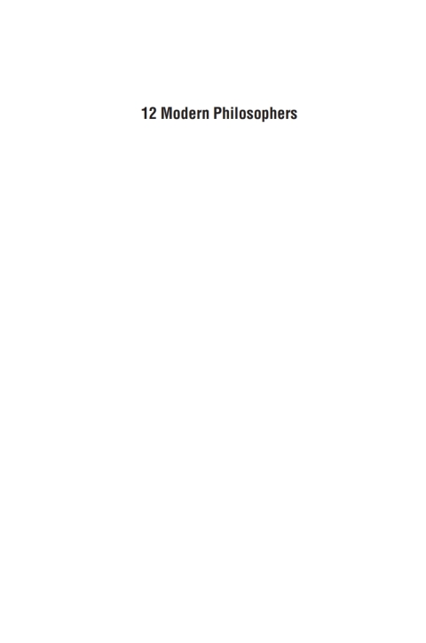 Cover image for book 12 Modern Philosophers