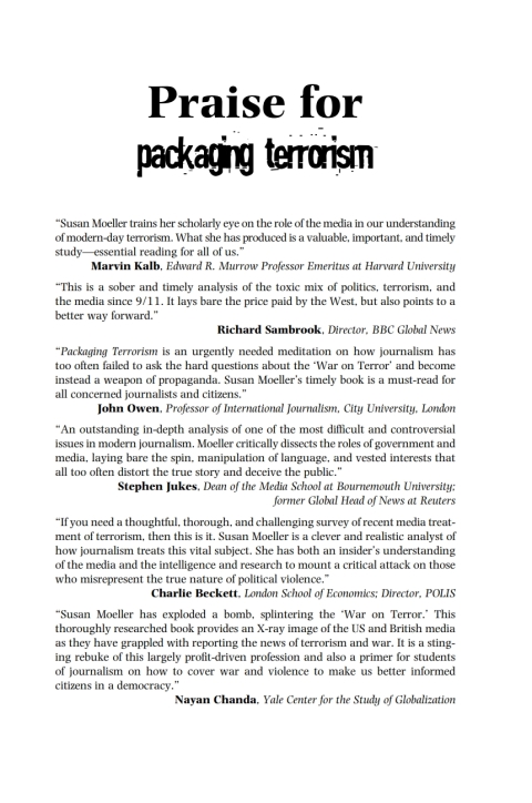 Cover image for book Packaging Terrorism