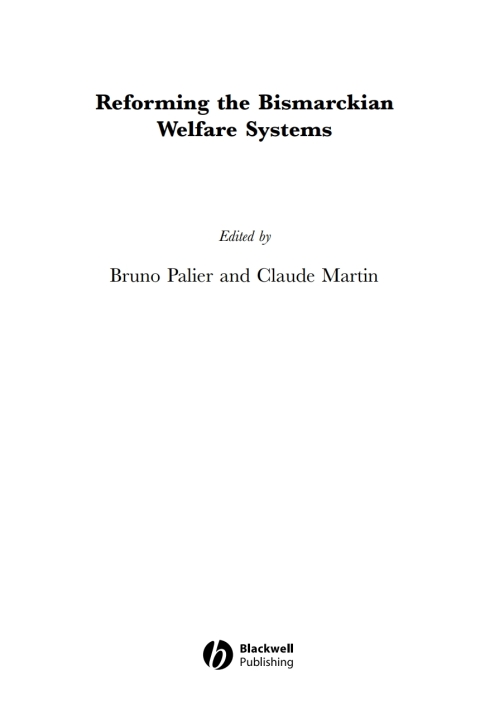 Cover image for book Reforming the Bismarckian Welfare Systems