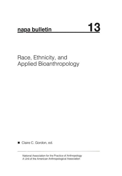 Cover image for book Race, Ethnicity and Applied Bioanthropology