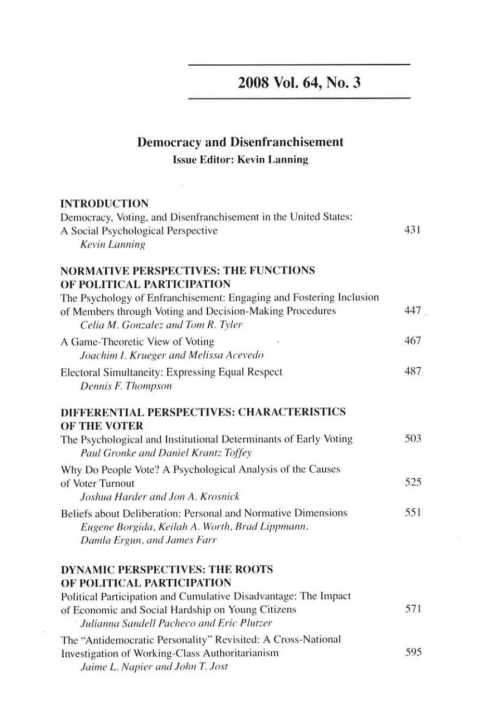 Cover image for book Democracy and Disenfranchisement
