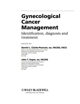Gynecological Cancer Management Identification Diagnosis and Treatment