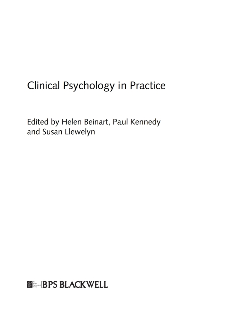 Cover image for book Clinical Psychology in Practice