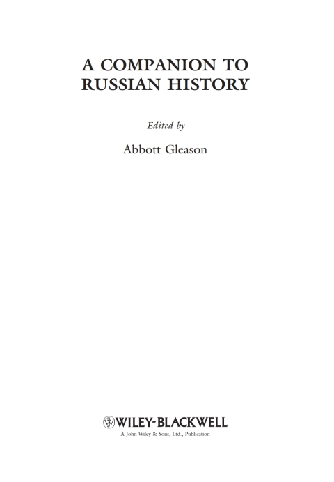 Cover image for book A Companion to Russian History