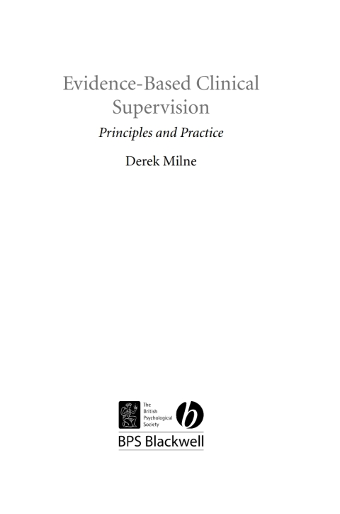 Cover image for book Evidence-Based Clinical Supervision