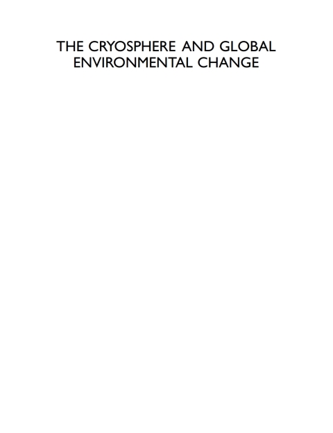 Cover image for book The Cryosphere and Global Environmental Change