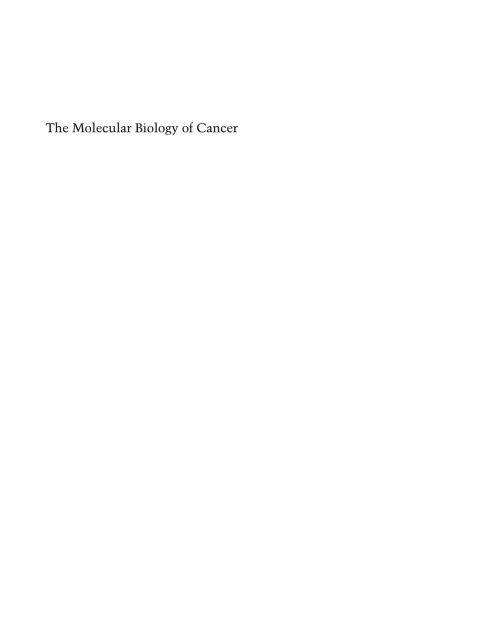 Cover image for book The Molecular Biology of Cancer