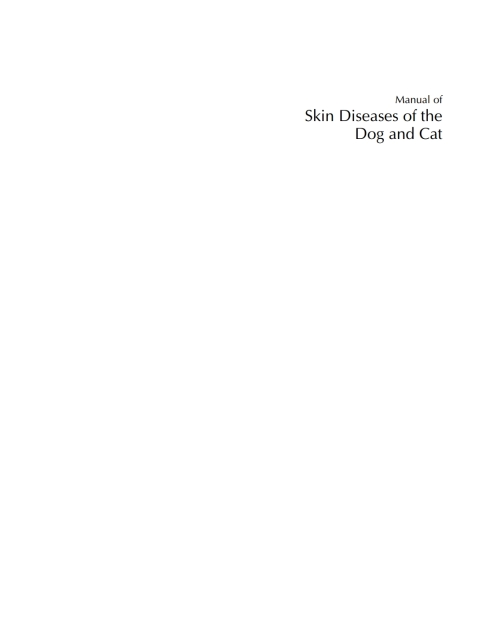 Cover image for book Manual of Skin Diseases of the Dog and Cat