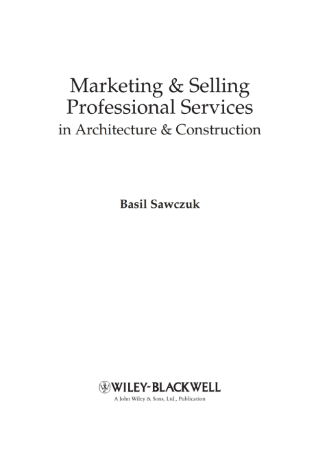 Cover image for book Marketing and Selling Professional Services in Architecture and Construction