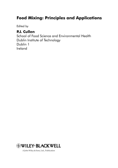 Cover image for book Food Mixing