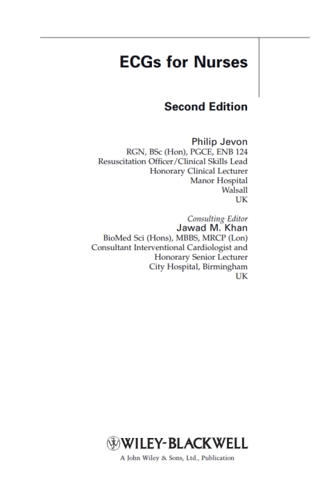 Cover image for book ECGs for Nurses