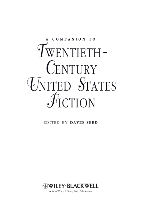 Cover image for book A Companion to Twentieth-Century United States Fiction