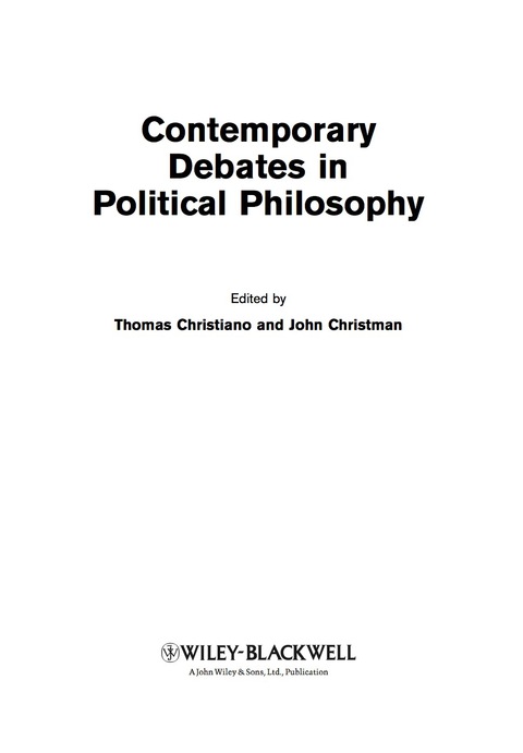 Cover image for book Contemporary Debates in Political Philosophy