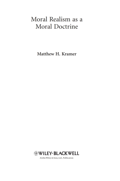Cover image for book Moral Realism as a Moral Doctrine