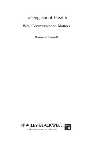 Talking about Health: Why Communication Matters