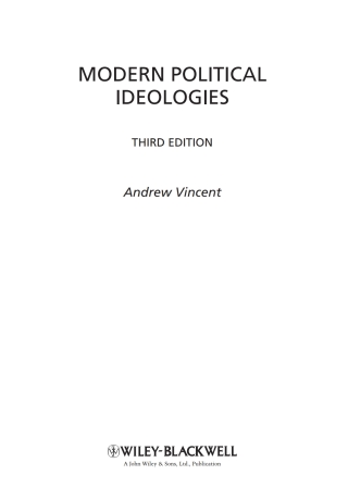 Modern Political Ideologies