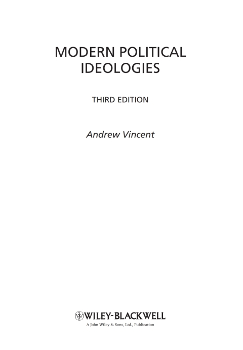 Cover image for book Modern Political Ideologies